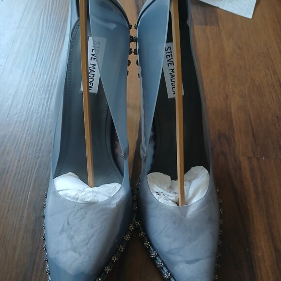 Steve Madden Vyper Womens Synthetic Embellished Pointed Toe Heels-Size 11 - Picture 3 of 6